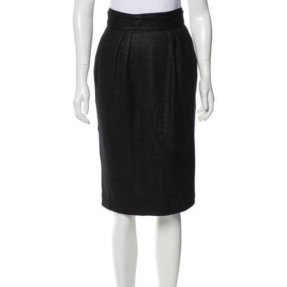 Yves Saint Laurent A-Line Knee-Length Skirt Size M - Picture 1 of 3